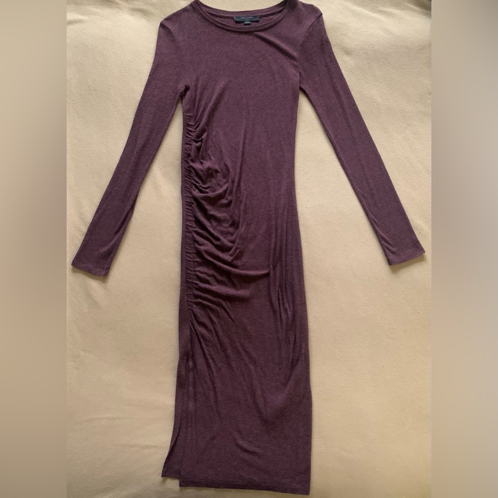 AllSaints Long Sleeve Midi Dress - SMALL